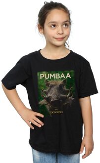 Disney Meisjes The Lion King Film Pumbaa Poster Katoenen T-Shirt (Zwart)