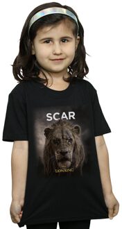 Disney Meisjes The Lion King Movie Scar Poster Katoenen T-Shirt (Zwart)