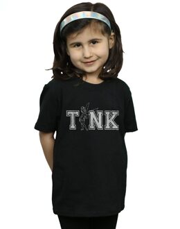 Disney Meisjes Tinker Bell Collegiate Tink Katoenen T-shirt (Zwart) - 7-8J / 122-128cm