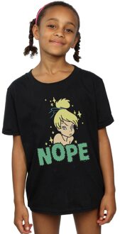 Disney Meisjes Tinker Bell Nope Katoenen T-shirt (Zwart) - 7-8J / 122-128cm