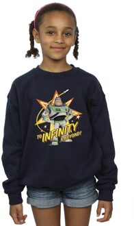 Disney Meisjes Toy Story Buzz To Infinity Sweatshirt (Marineblauw) Navy - 7-8J / 122-128cm