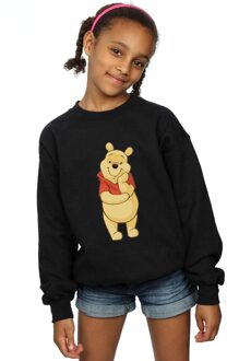 Disney Meisjes Winnie De Poeh Schattig Sweatshirt (Zwart) - maat 5-6J / 110-116cm