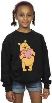 Disney Meisjes Winnie The Pooh Sweatshirt met hartjesogen (Zwart) - 5-6J / 110-116cm