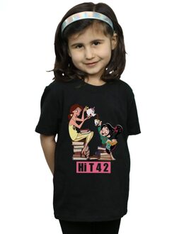 Disney Meisjes Wreck It Ralph Belle en Vanellope Katoenen T-Shirt (Zwart)