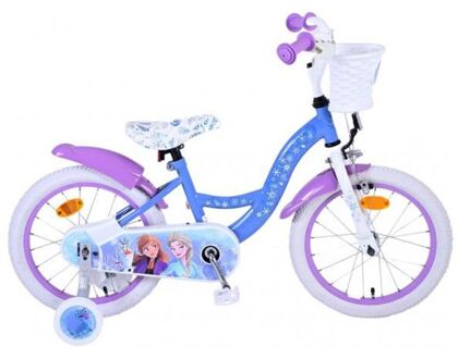 Disney Meisjesfiets Frozen II 16 Inch 29 cm Meisjes Terugtraprem Blauw/Paars