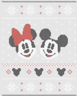 Disney Mickey en Minnie Mouse dames kerst t-shirt - Grijs - 3XL