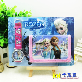 Disney Mickey Gift Watch Wallet Set Ice Princess & Mickey Cartoon Children's Watch Stationery Set Student Prize kids watches