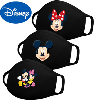 Disney Mickey Minnie Face Mask Adult decoration Reusable Anti-fog Dust-proof Breathable Adjustable Face Mouth Protection Unisex
