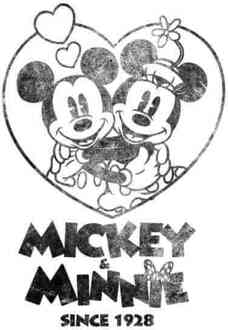 Disney Mickey & Minnie Since 1928 T-shirt - Wit - 5XL - Wit