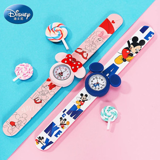 Disney Mickey Minnie Spiderman Children's Toy Watch Aisha Princess Girl Boy Baby Toddler Cute Cartoon Pat Circle Digital Watch