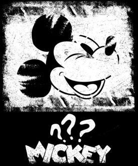 Disney Mickey Mono Unisex T-Shirt - Black - XS Zwart