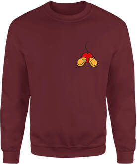 Disney Mickey Mouse Backside Sweatshirt - Burgundy - L - Burgundy