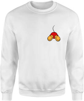 Disney Mickey Mouse Backside Sweatshirt - White - S - Wit