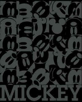 Disney Mickey Mouse Blok T-shirt - Zwart - 3XL