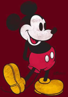 Disney Mickey Mouse Classic Kick Hoodie - Burgundy - L - Burgundy
