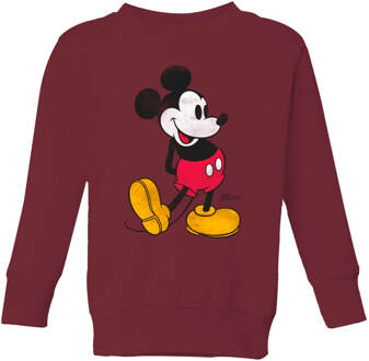 Disney Mickey Mouse Classic Kick Kids' Sweatshirt - Burgundy - 98/104 (3-4 jaar) - Burgundy - XS