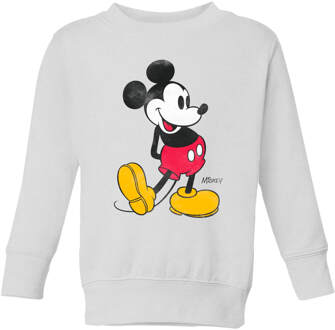 Disney Mickey Mouse Classic Kick Kids' Sweatshirt - White - 110/116 (5-6 jaar) - Wit