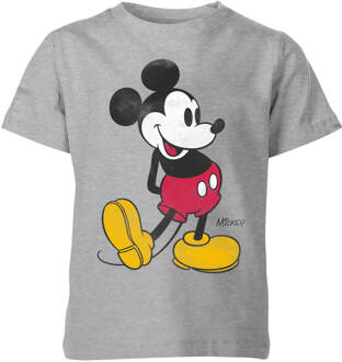 Disney Mickey Mouse Classic Kick Kinder T-Shirt - Grijs - 122/128 (7-8 jaar)