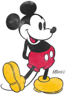 Disney Mickey Mouse Classic Kick Kleur T-shirt - Wit - 5XL