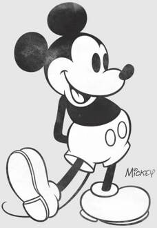 Disney Mickey Mouse Classic Kick Zwart/Wit Dames T-shirt - Grijs - M