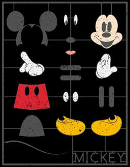 Disney Mickey Mouse Construction Kit dames t-shirt - Zwart - 3XL