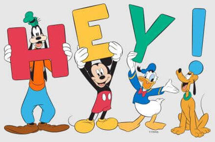 Disney Mickey Mouse Hey! dames t-shirt - Grijs - 3XL - Grijs