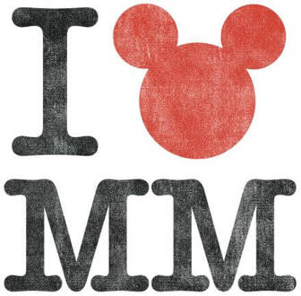 Disney Mickey Mouse I Heart MM Dames T-shirt - Wit - S - Wit