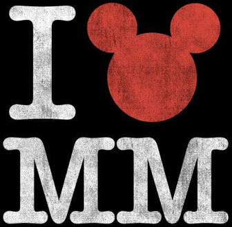 Disney Mickey Mouse I Heart MM Dames T-shirt - Zwart - M