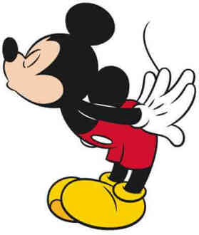 Disney Mickey Mouse Kiss T-shirt - Wit - 5XL