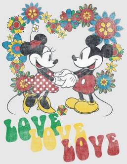 Disney Mickey Mouse Love Dames T-shirt - Grijs - 3XL