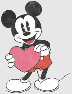 Disney Mickey Mouse met Hart Dames T-shirt - Grijs - 3XL