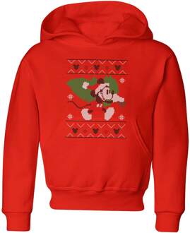 Disney Mickey Mouse met Kerstboom kinder kerst hoodie - Rood - 110/116 (5-6 jaar) - Rood - S