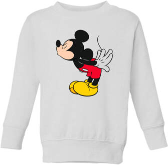 Disney Mickey Mouse Mickey Split Kiss Kids' Sweatshirt - White - 122/128 (7-8 jaar) - Wit