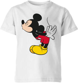 Disney Mickey Mouse Mickey Split Kiss Kids' T-Shirt - White - 98/104 (3-4 jaar) - Wit - XS