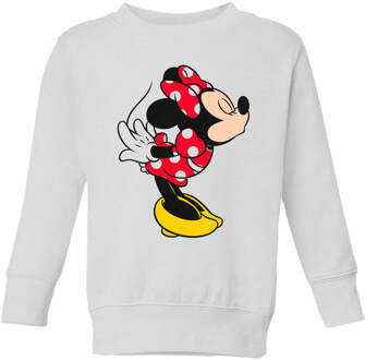 Disney Mickey Mouse Minnie Split Kiss Kids' Sweatshirt - White - 110/116 (5-6 jaar) - Wit