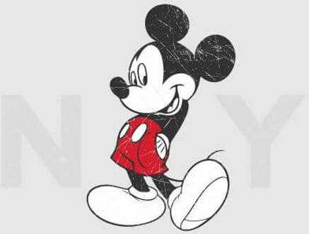 Disney Mickey Mouse NY Dames T-shirt - Grijs - 5XL - Grijs