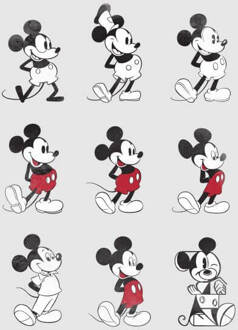 Disney Mickey Mouse Ontwikkeling Dames T-shirt - Grijs - 3XL