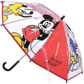 Disney Mickey Mouse paraplu - rood - D66 cm - voor kinderen - Paraplu's