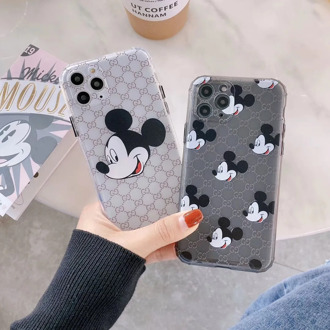 Disney Mickey Mouse Phone Case for Iphone 7 8 Plus XS Max XR 11 Case Women Silicone Phone Case Accessories Christmas Gift