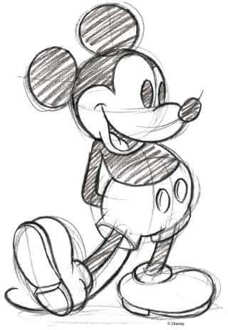 Disney Mickey Mouse Sketch dames trui - Wit - L