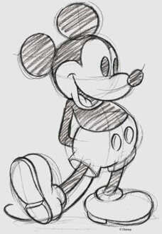 Disney Mickey Mouse Sketch Hoodie - Grey - L - Grey