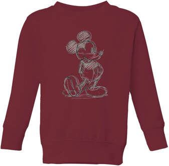 Disney Mickey Mouse Sketch Kids' Sweatshirt - Burgundy - 110/116 (5-6 jaar) - Burgundy
