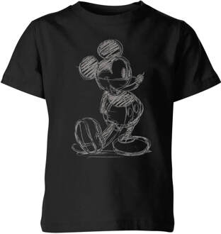 Disney Mickey Mouse Sketch Kids' T-Shirt - Black - 98/104 (3-4 jaar) - Zwart - XS