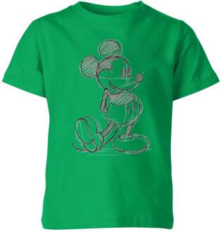 Disney Mickey Mouse Sketch Kids' T-Shirt - Green - 110/116 (5-6 jaar) - Groen