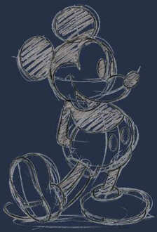 Disney Mickey Mouse Sketch Men's T-Shirt - Navy - XL - Navy blauw