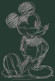 Disney Mickey Mouse Sketch Women's T-Shirt - Green - M - Groen