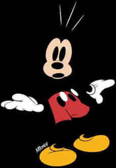Disney Mickey Mouse Verrast T-shirt - Zwart - 3XL