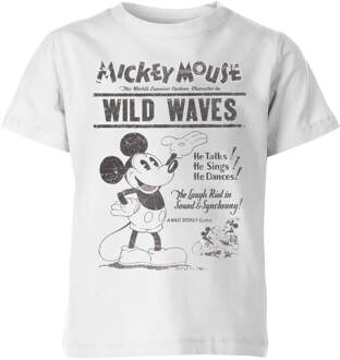 Disney Mickey Mouse Wild Waves Kinder T-Shirt - Wit - 134/140 (9-10 jaar) - Wit - L