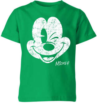 Disney Mickey Mouse Worn Face Kids' T-Shirt - Green - 110/116 (5-6 jaar) - Groen - S