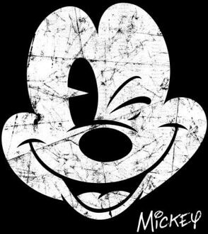 Disney Mickey Mouse Worn Face Women's T-Shirt - Black - L - Zwart